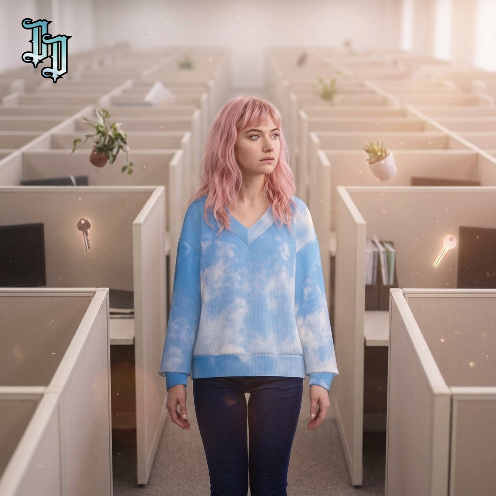 "Head in the Clouds" V-neck Sweatshirt All Over Print