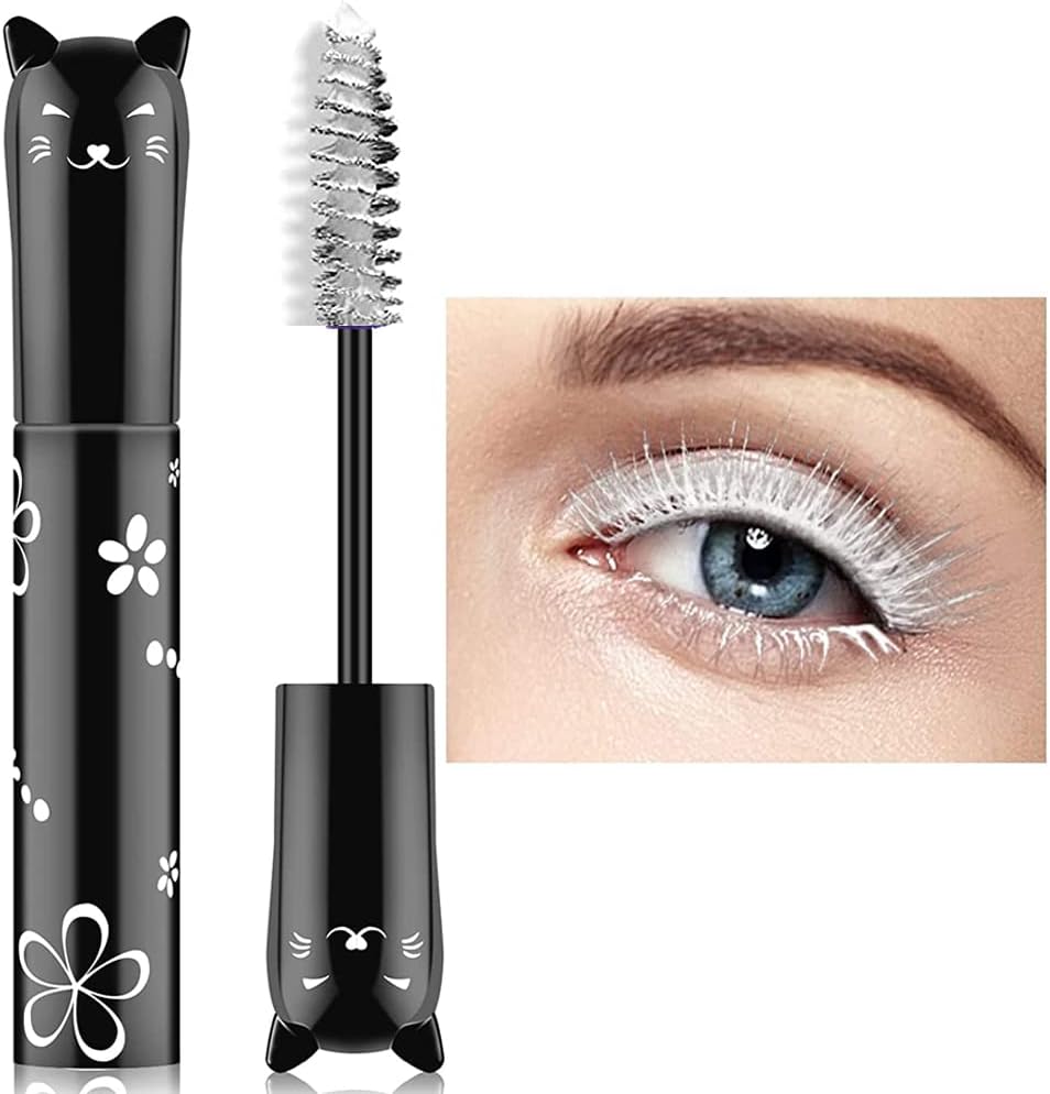 Colorful Mascara, Waterproof Long Lasting Thick Mascara/Rainbow Color 4D Silk Fiber Lash Charming Masacara (Pink)
