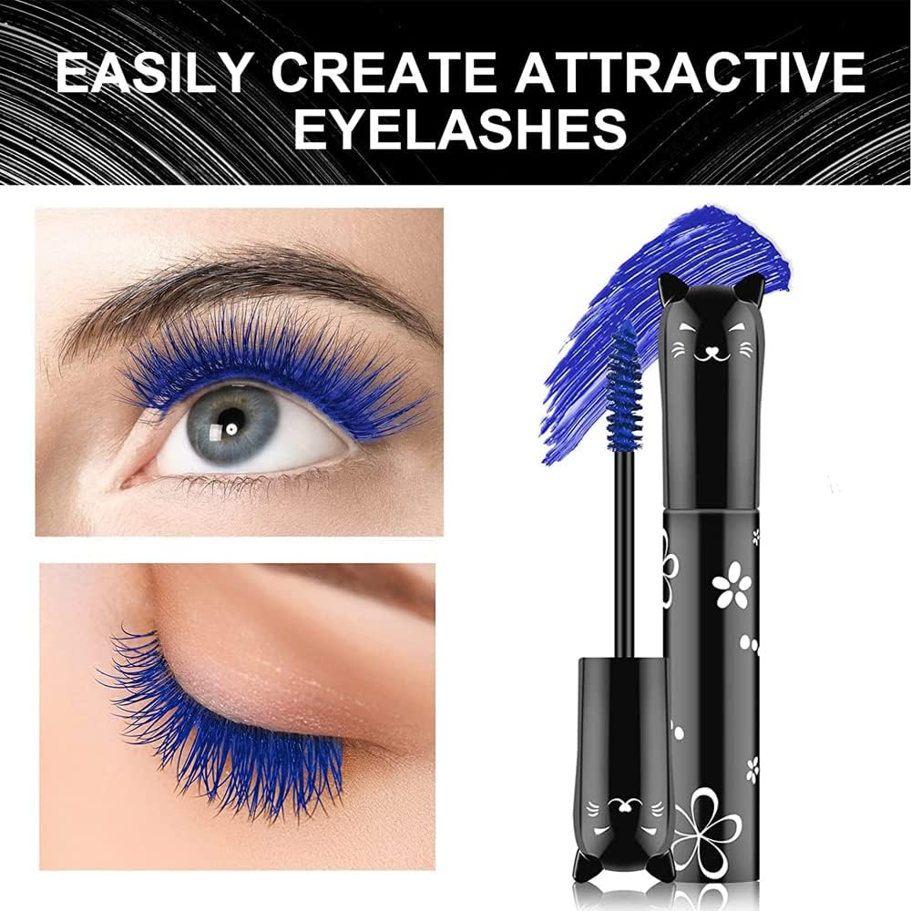 Colorful Mascara, Waterproof Long Lasting Thick Mascara/Rainbow Color 4D Silk Fiber Lash Charming Masacara (Pink)