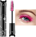 Colorful Mascara, Waterproof Long Lasting Thick Mascara/Rainbow Color 4D Silk Fiber Lash Charming Masacara (Pink)