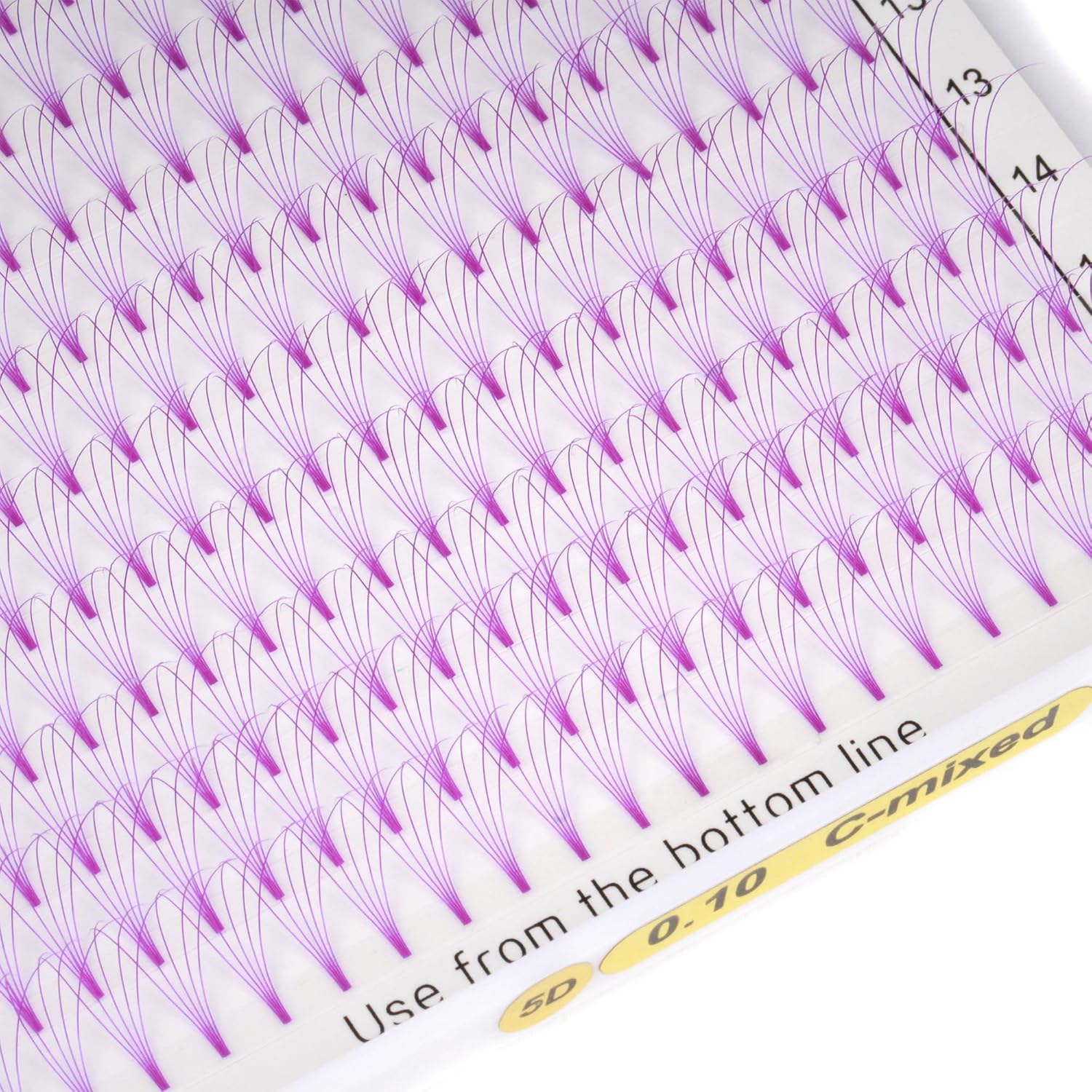 Colored Premade Fans Eyelash Extension Short Stem Volume Lash Extensions 5D Pink Blue Purple Brown 352 Clusters (Pink, 5D 0.10 C 8-15mm MIXED)