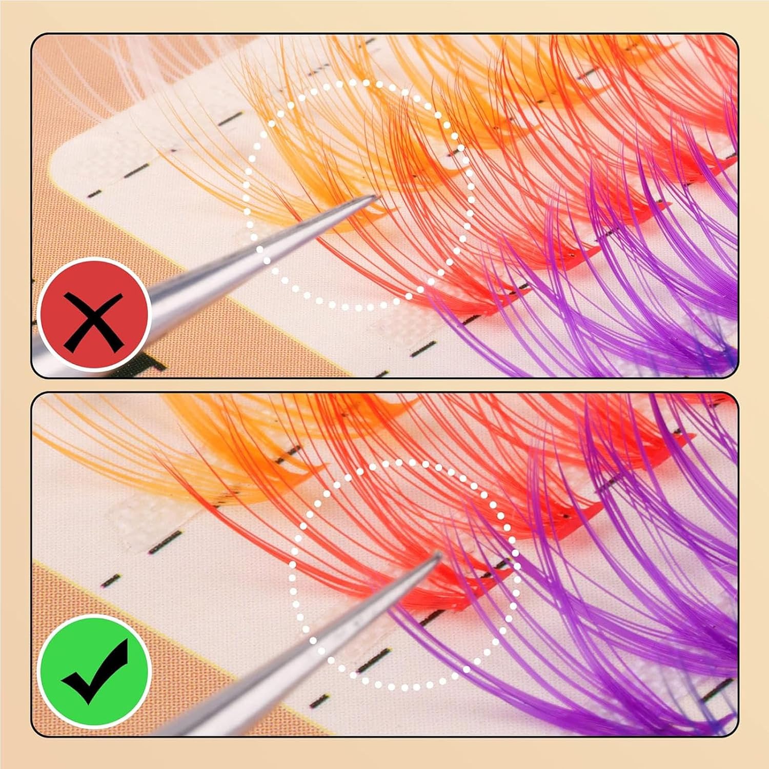 Colored Lash Clusters Individual Lashes 120Pcs D Curl 14mm 16mm Mixed 6 Colors Rainbow DIY Eyelashes for Festivals Concert Dating Full of Volume Colored Lashes Extension Set Pack